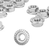 25Pcs Flange Nut Corrosion Resistant Stainless Steel Nuts Greenhouse Supplies AccessoriesM6