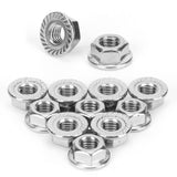 25Pcs Flange Nut Corrosion Resistant Stainless Steel Nuts Greenhouse Supplies AccessoriesM8 In Australia - Darrahopens