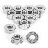 25Pcs Flange Nut Corrosion Resistant Stainless Steel Nuts Greenhouse Supplies AccessoriesM8 In Australia - Darrahopens