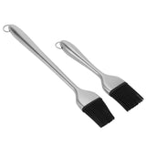 2Pcs/Set Stainless Steel Oil Brush with Food Grade Silicone Barbecue Baking Oil Brush for Home In Australia - Darrahopens