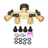 G3/4 4‑Way Water Hose Splitter Garden Hose Adapter Watering Connector Distributor for Faucet In Australia - Darrahopens