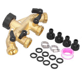 G3/4 4‑Way Water Hose Splitter Garden Hose Adapter Watering Connector Distributor for Faucet In Australia - Darrahopens