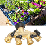 G3/4 4‑Way Water Hose Splitter Garden Hose Adapter Watering Connector Distributor for Faucet