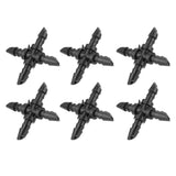 50PCS 4/7 4-Way Hose Connector Cross Fitting Irrigation Tubing Connector Fitting