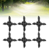 50PCS 4/7 4-Way Hose Connector Cross Fitting Irrigation Tubing Connector Fitting