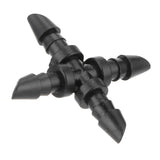 50PCS 4/7 4-Way Hose Connector Cross Fitting Irrigation Tubing Connector Fitting