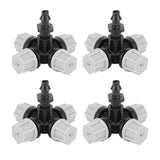 20PCS Cross Misting Sprinkler with Barbed Connector Garden Irrigation Accessories Fittings