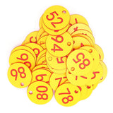 50Pcs Beehive Tag ABS Round Numbered Sign Labels with Hole Livestock Accessory Red Yellow In Australia - Darrahopens