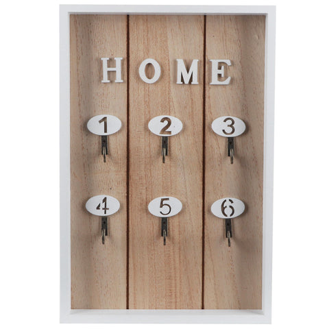 WallMounted Key Rack Wooden Key Organizer Hanger Decorative Key Hanging Holder Decor(D )