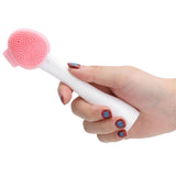 Handheld Silicone Face Cleaning Brush Mask DIY Mixing Stick Makeup Cleansing BrushPink and White Single Head In Australia - Darrahopens