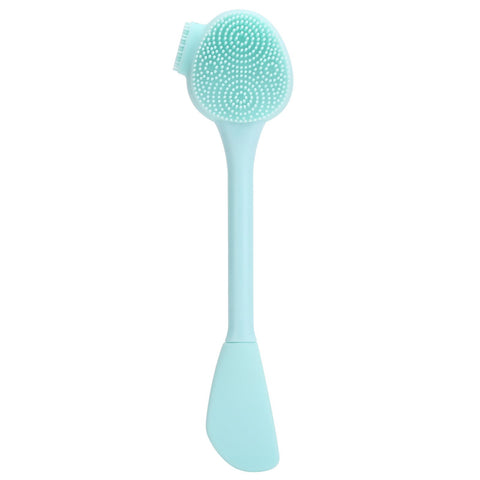 Handheld Silicone Face Cleaning Brush Mask DIY Mixing Stick Makeup Cleansing Brush(Green Double Head Knife Shape ) In Australia - Darrahopens