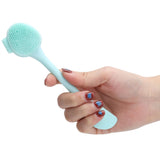Handheld Silicone Face Cleaning Brush Mask DIY Mixing Stick Makeup Cleansing Brush(Green Double Head Knife Shape )