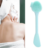 Handheld Silicone Face Cleaning Brush Mask DIY Mixing Stick Makeup Cleansing Brush(Green Double Head Knife Shape ) In Australia - Darrahopens