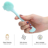 Handheld Silicone Face Cleaning Brush Mask DIY Mixing Stick Makeup Cleansing Brush(Green Double Head Knife Shape ) In Australia - Darrahopens