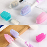 Silicone Toothbrush Head Cover Electric Toothbrush Protective Cap for Home Travel CampingLight Pink