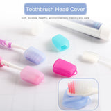 Silicone Toothbrush Head Cover Electric Toothbrush Protective Cap for Home Travel CampingLight Pink