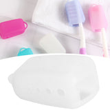 Silicone Toothbrush Head Cover Electric Toothbrush Protective Cap for Home Travel CampingWhite
