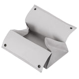 PU Leather Originality Tissue Box Desktop Tissue Organizer for Bedroom Living RoomGray