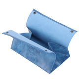PU Leather Originality Tissue Box Desktop Tissue Organizer for Bedroom Living RoomBlue In Australia - Darrahopens