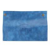 PU Leather Originality Tissue Box Desktop Tissue Organizer for Bedroom Living RoomBlue In Australia - Darrahopens