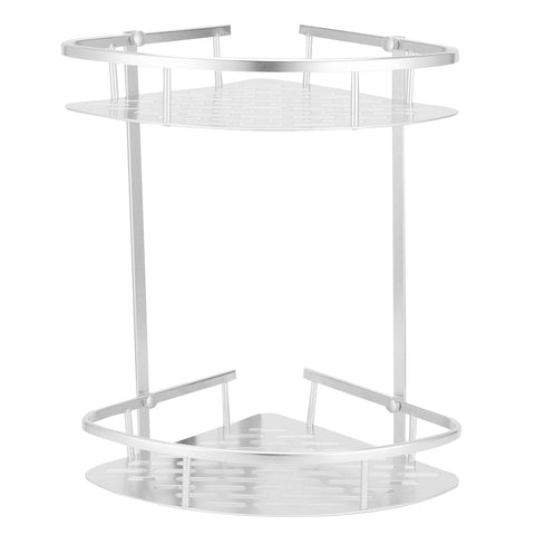 2 Layer Corner Shower Shelf Wall Mounted Aluminum Rack for Bathroom Kitchen Dormitory In Australia - Darrahopens