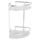 2 Layer Corner Shower Shelf Wall Mounted Aluminum Rack for Bathroom Kitchen Dormitory In Australia - Darrahopens