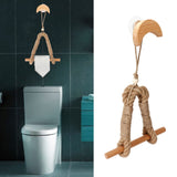 Toilet Paper Holder Innovative Hemp Rope Towel Roll Rack Stand Bathroom Accessory