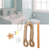 Toilet Roll Holder Wall Mounted Innovative Hemp Rope Towel Paper Rack Bathroom Organizer In Australia - Darrahopens