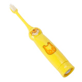 Children Electric Toothbrush Cartoon Pattern Waterproof Teeth Cleaning Brush Gift for KidsYellow In Australia - Darrahopens