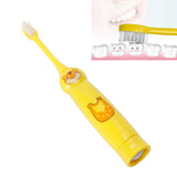 Children Electric Toothbrush Cartoon Pattern Waterproof Teeth Cleaning Brush Gift for KidsYellow In Australia - Darrahopens