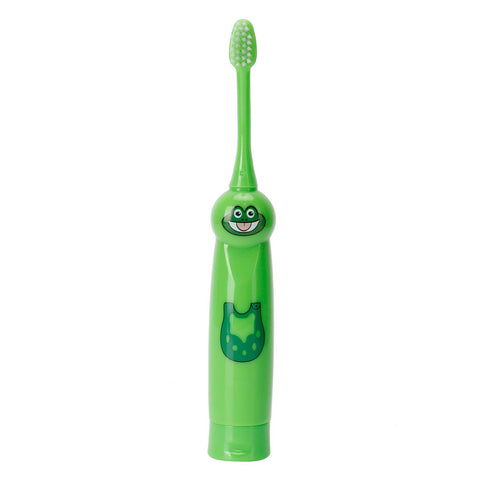 Children Electric Toothbrush Cartoon Pattern Waterproof Teeth Cleaning Brush Gift for KidsGreen In Australia - Darrahopens