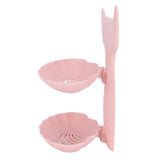 Double Layers Soap Box Wall-Mounted Soap Holder Drain Rack for Bathroom Supplies