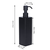 200ml Square Shower Bottle 304 Stainless Steel Shampoo Hand Soap Dispenser Black