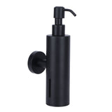 200ml Round Soap Dispenser Wall‑Mounted Shampoo Shower Gel Container Bathroom Supply Black