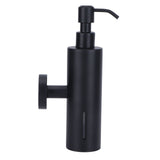200ml Round Soap Dispenser Wall‑Mounted Shampoo Shower Gel Container Bathroom Supply Black