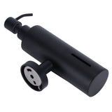 200ml Round Soap Dispenser Wall‑Mounted Shampoo Shower Gel Container Bathroom Supply Black