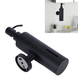 200ml Round Soap Dispenser Wall‑Mounted Shampoo Shower Gel Container Bathroom Supply Black