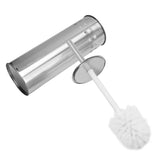 Toilet Brush and Vented Holder Set Stainless Steel Cleaning Brush for Bathroom Toilet