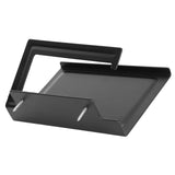 Toilet Paper Rack Wall Mounted Paper Towel Stand with Phone Holder Bathroom Supplies Black