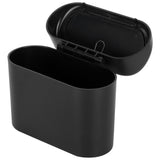 Car Trash Can Portable Hanging Garbage Waste Bin with Lid Vehicle Interior Accessory Black