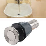 No Glue Stainless Steel Basin Drain Sink Drain Stopper NonOverflow Bathroom Hardware