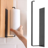 Paper Towel Holder Under Cabinet Self Adhesive Toilet Paper Rack Bathroom Kitchen Matte Black