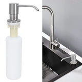 Kitchen Sink Soap Dispenser Brushed Refillable Reusable Lotion Pump Bottle Organizer