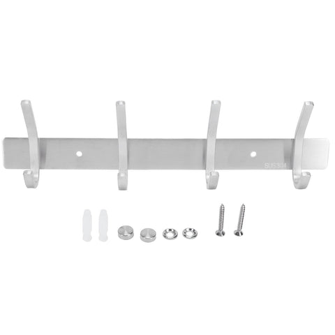 Stainless Steel Hook Wall Mounted Brushed Simple Style 4‑Hook Wall Hanger for Home Bathroom In Australia - Darrahopens