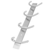Stainless Steel Hook Wall Mounted Brushed Simple Style 4‑Hook Wall Hanger for Home Bathroom