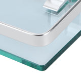 Space Aluminum Shelf Tempered Thickened Glass Bathroom Toilet Glass Storage Organizer Rack