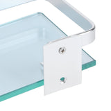 Space Aluminum Shelf Tempered Thickened Glass Bathroom Toilet Glass Storage Organizer Rack
