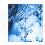 Shower Curtain Set Waterproof Hanging Bath Curtain with Rings Bathroom Accessory150x180cm