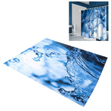 Shower Curtain Set Waterproof Hanging Bath Curtain with Rings Bathroom Accessory180x180cm