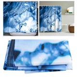 Shower Curtain Set Waterproof Hanging Bath Curtain with Rings Bathroom Accessory180x180cm